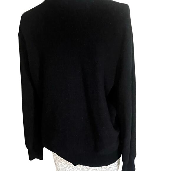 Chaps Classic Black Cable Knit Front Sweater With Sparkle- Womens Size 2X - Picture 4 of 7